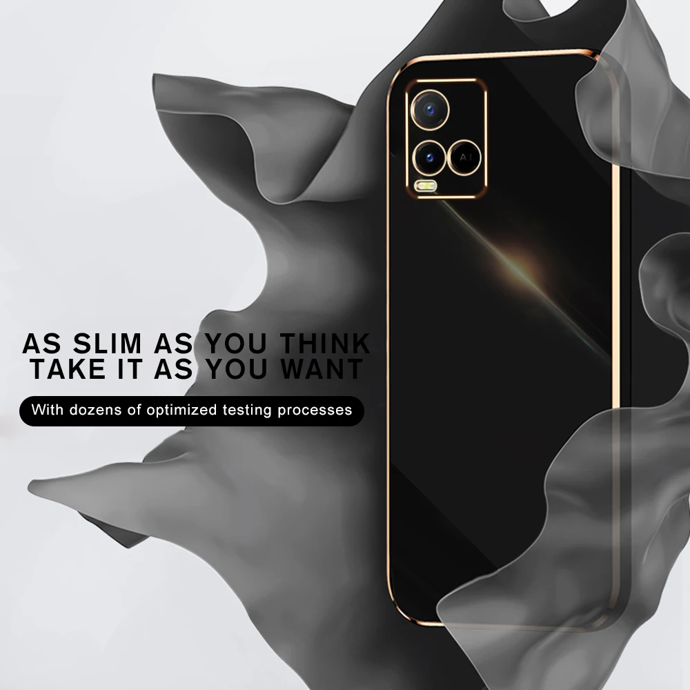Plating Texture Case for Vivo Y21 Y21s V2111 Y21t V2135 Y21a cover cases for vivo Y33 4G V2109 Shockproof Phone Case_voghion.com