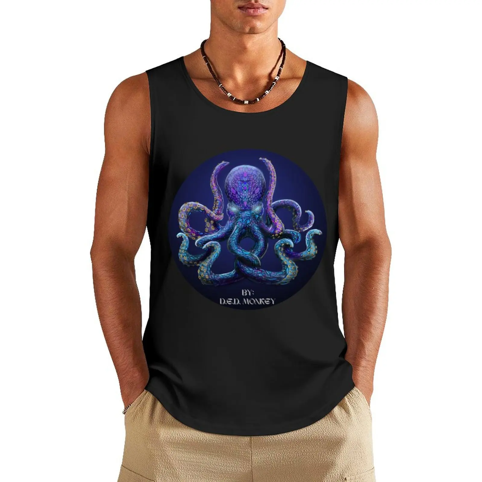 

The Octopus Tank Top men clothing Men's t shirt cotton t-shirts man T-shirt men
