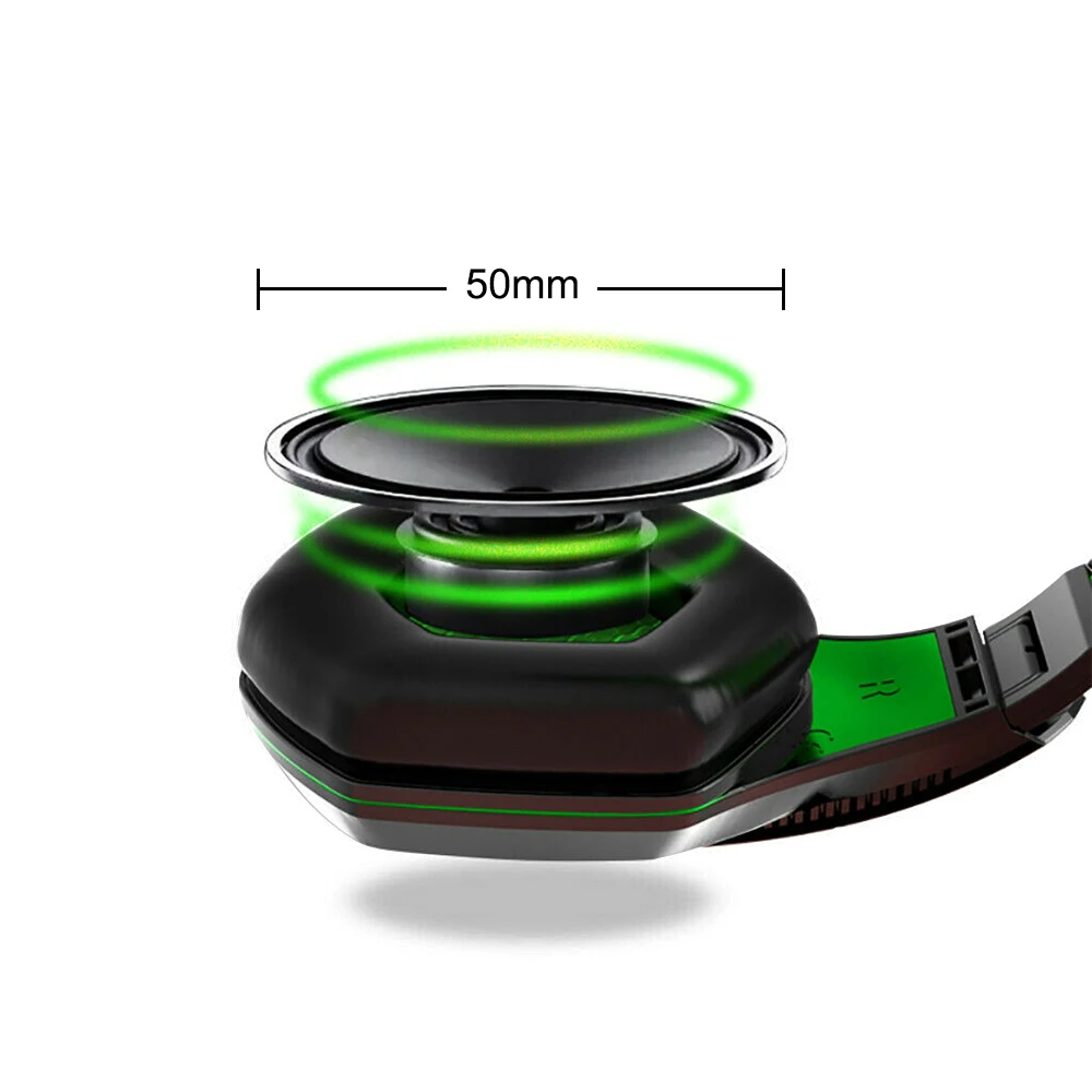 Dual 3.5mm Wired Gaming Headphones Foldable Game Headset With Mic Noise Cancelling Earphone Volume Control For PS4 PS5 PC Laptop