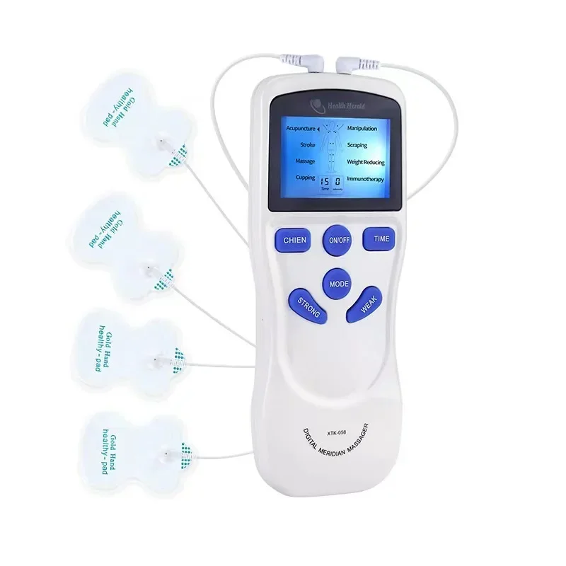 Electric Electrode Machine Muscle Stimulator Massager Back Neck Shoulder Pain Relief Multi-functional Blue Screen Small Machine