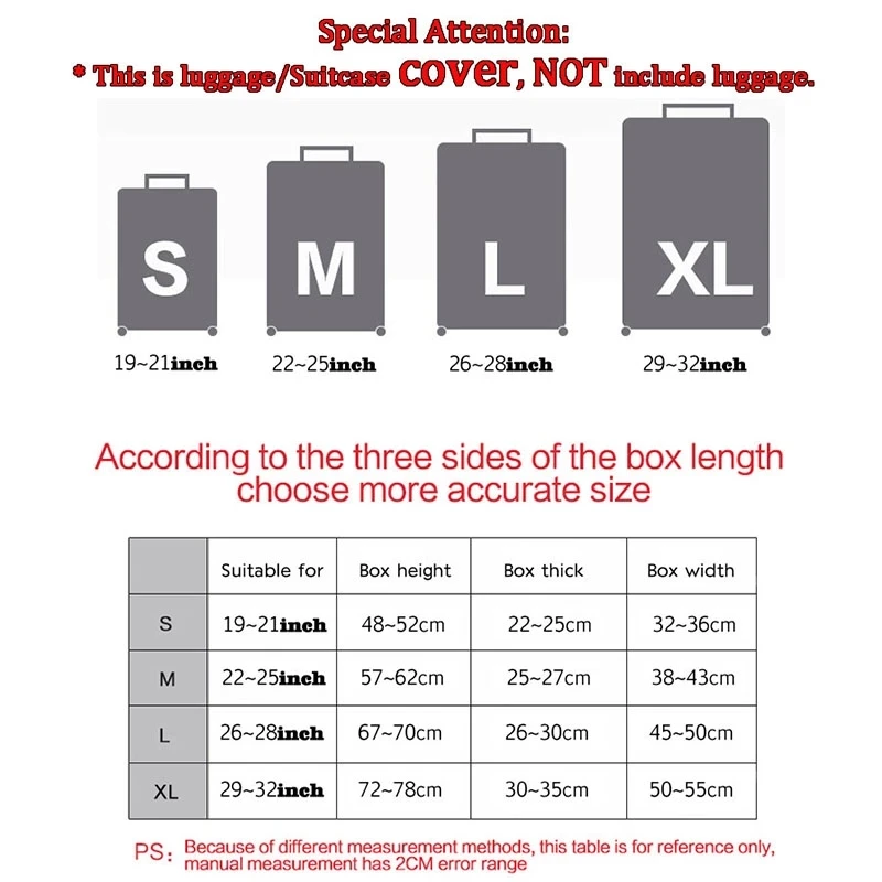 Elastic Cartoon Cute Print Luggage Protective Cover Zipper Suit 18-32 inch Bag Suitcase Covers Trolley Cover Travel Accessories 2