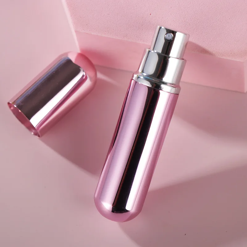 Perfume Atomizer 1PC 5ml Portable Mini Perfume Glass Bottle Travel Aluminum Spray Atomizer Empty Metal Parfume Atomiser Sprayer