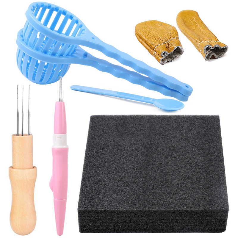 

LMDZ SKC Set 5Pcs DIY Wool Felting Tools Kit Handmade Needle Felting Craft Tools 3-Needle Pen Poke Bead Shaker for Wet Felting