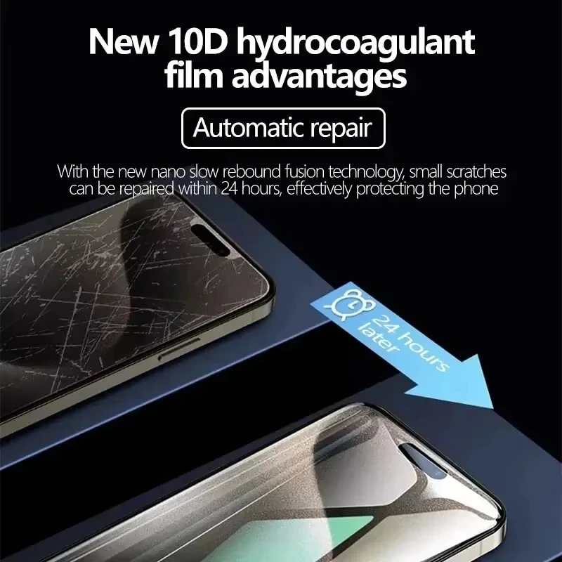 Soft Silicone Hydrogel Film Full Cover Screen Protector, 1-5PCS