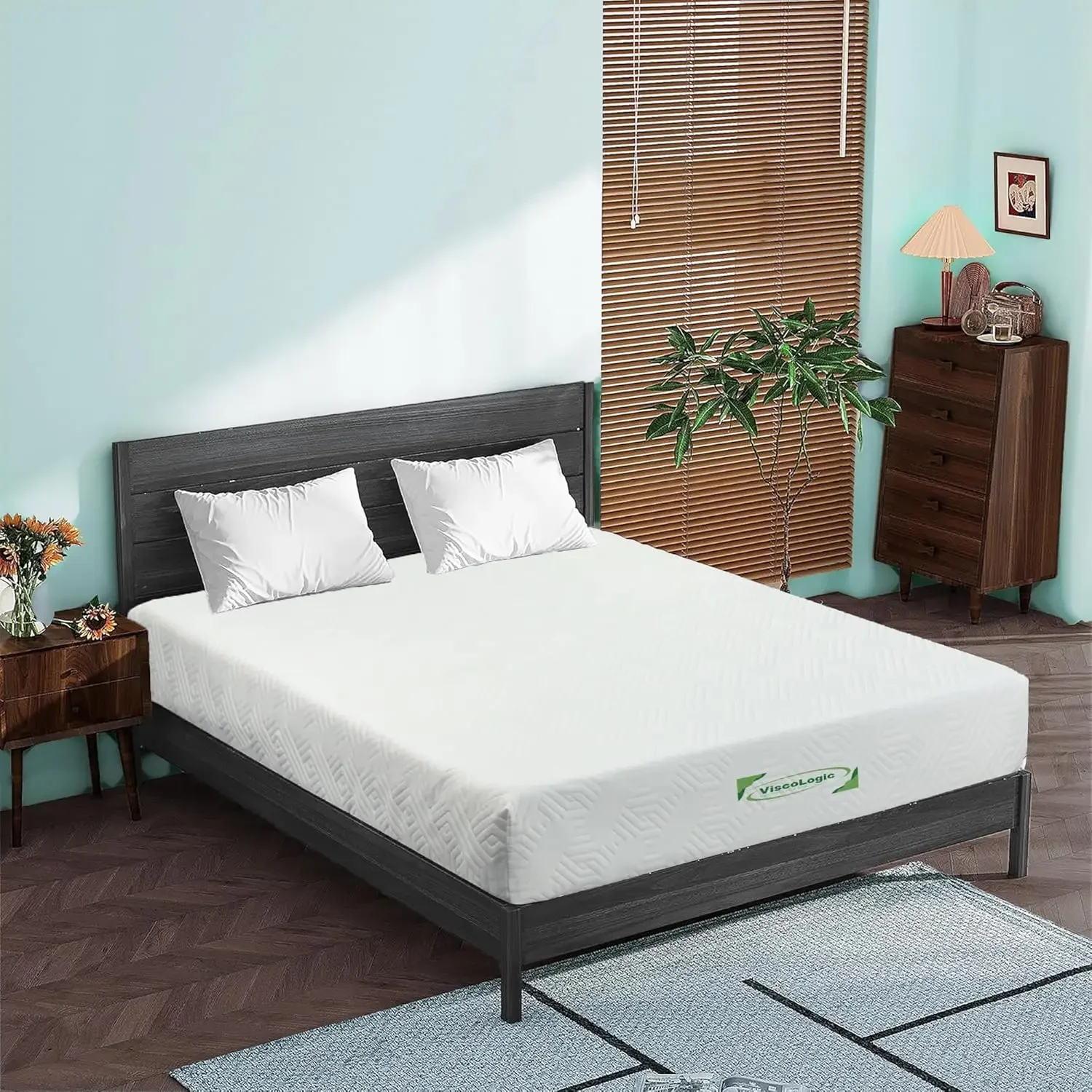 6 Inch Twin Mattress Gel Infused Cool Sleep & Pressure Relief, Medium Firm Mattress CertiPUR-US Certified, Bed in a Box High Den 2