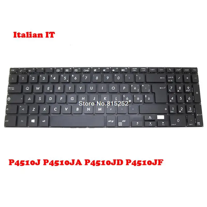 

Клавиатура для ноутбука ASUS P4510J P4510JA P4510JD P4510JF, итальянская, черная, без рамки, Новинка