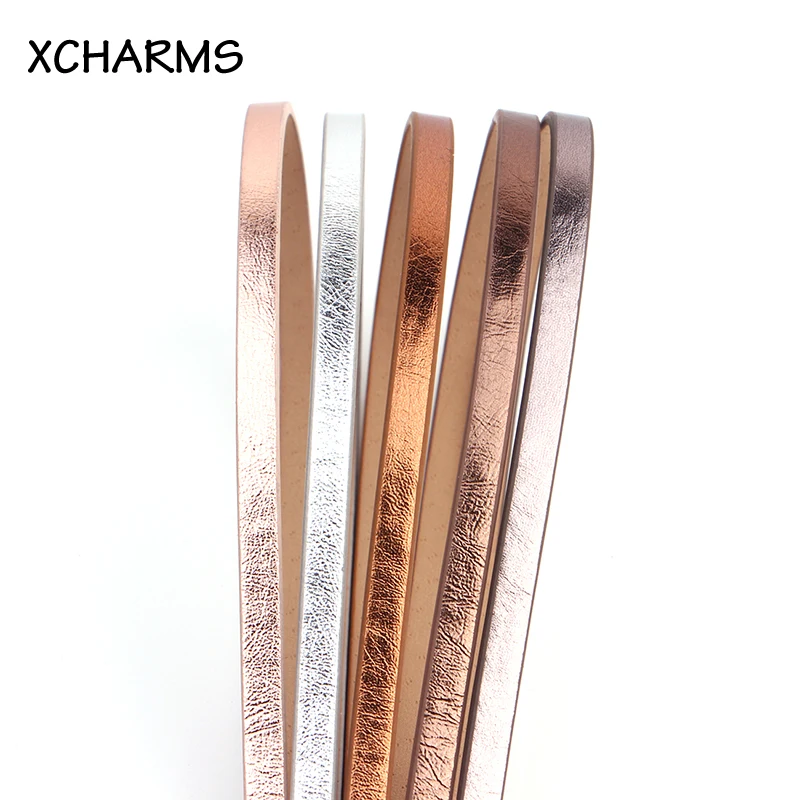 

5MM Flat PU Leather Cord Matt Surface Rope Jewelry Findings Accessories Fashion Jewelry Making Materials for Bracelets