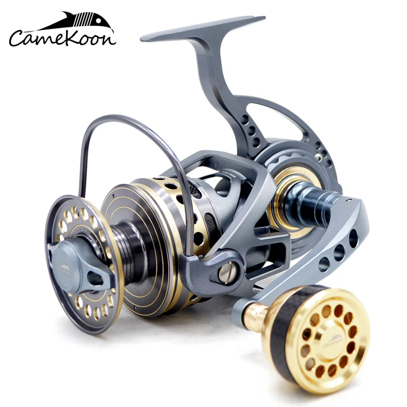 

CAMEKOON Tuna Bluefish Marlin Fishing Spinning Reels 5:1 Gear Ratio Saltwater Wheel 12+1 Bearings Smooth Big Fish Offshore Coil