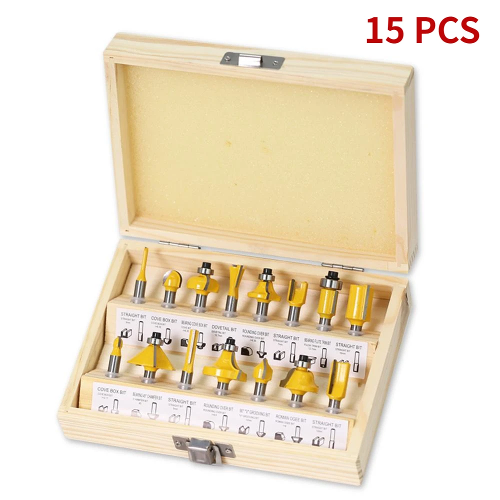 15pcs-set-1-4inch-router-bit-set-trimming-straight-milling-cutter-for