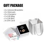 Totwoo Long Distance touch Light up&Vibrate Bracelets for Couples, Long Distance Relationship Gifts Smart Sun&Moon Love Bracelet - Image 6