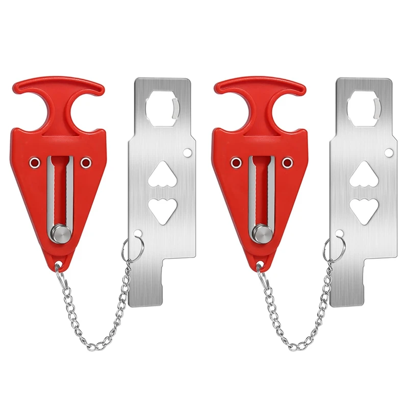 Promotion! 2Pcs Portable Door Lock Hotel Home Security Privacy Travel Mini Hardware |