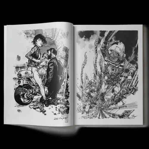 Kim Jung-gi's Latest English Sketchbook Collection 2024 Karl Kopinski - Image 6