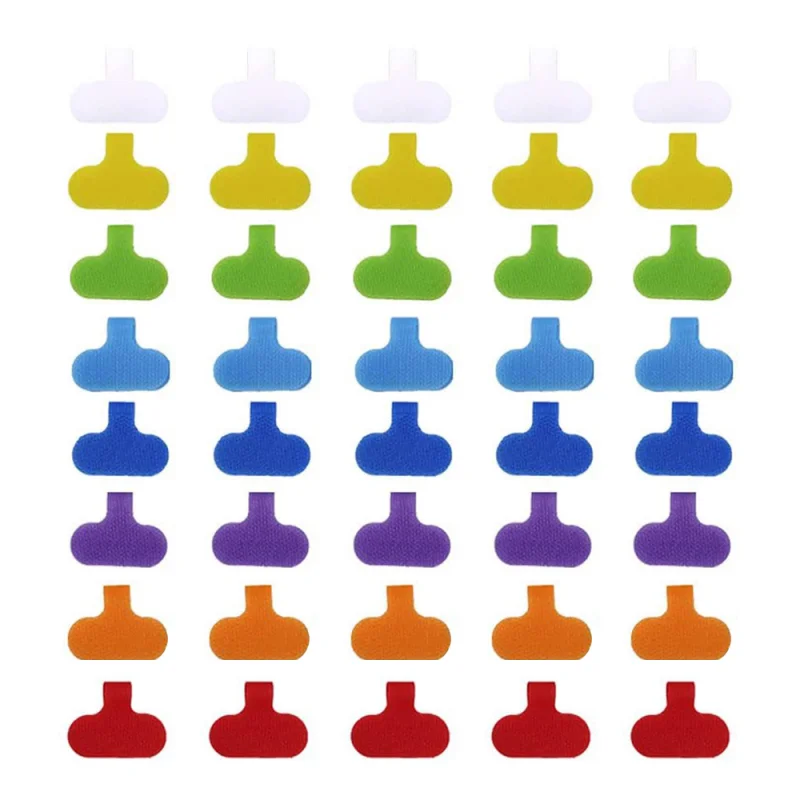 Kabeletiketten-Tags, 24–8 Stück, mehrfarbig, wasserfest, Kabeletiketten, Tags für Kabeletiketten, selbstklebend, reißfest, Kabelmanagement – Detail 2
