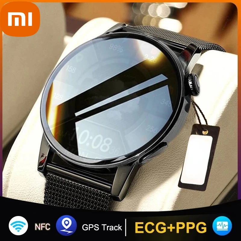 Xiaomi NFC Smart Watch Men 390*390 HD Clock GPS Movement Track Sports Women Bluetooth Call ECG Smartwatch Support Hebrew |
