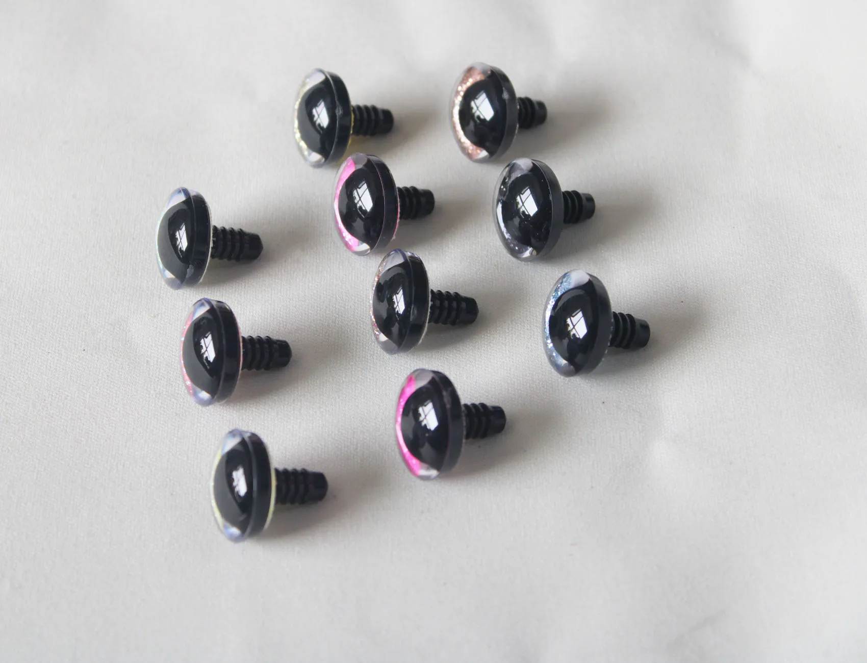 3D clear trapezoid safety toy eyes & white washer For diy plush doll accessories 20pcs/lot 9mm-35MM plush doll accessories glass doll eyes doll eyes doll eyewear accessories doll accessories