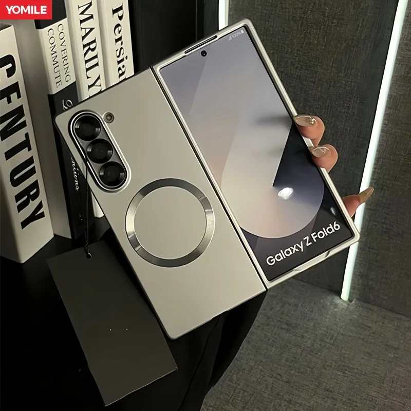 Magsafe-Compatible Magnetic Frosted Metal Case with Wireless Charging