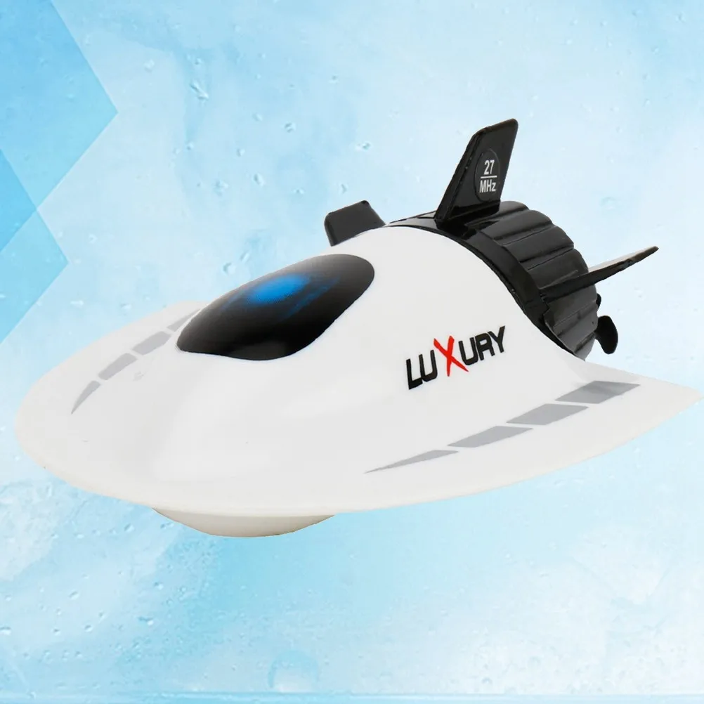미니 RC 잠수함 화이트 무선 조종 방수 보트 어린이용 멋진 수중 원격 조종 레이싱 배 미니 RC 잠수함