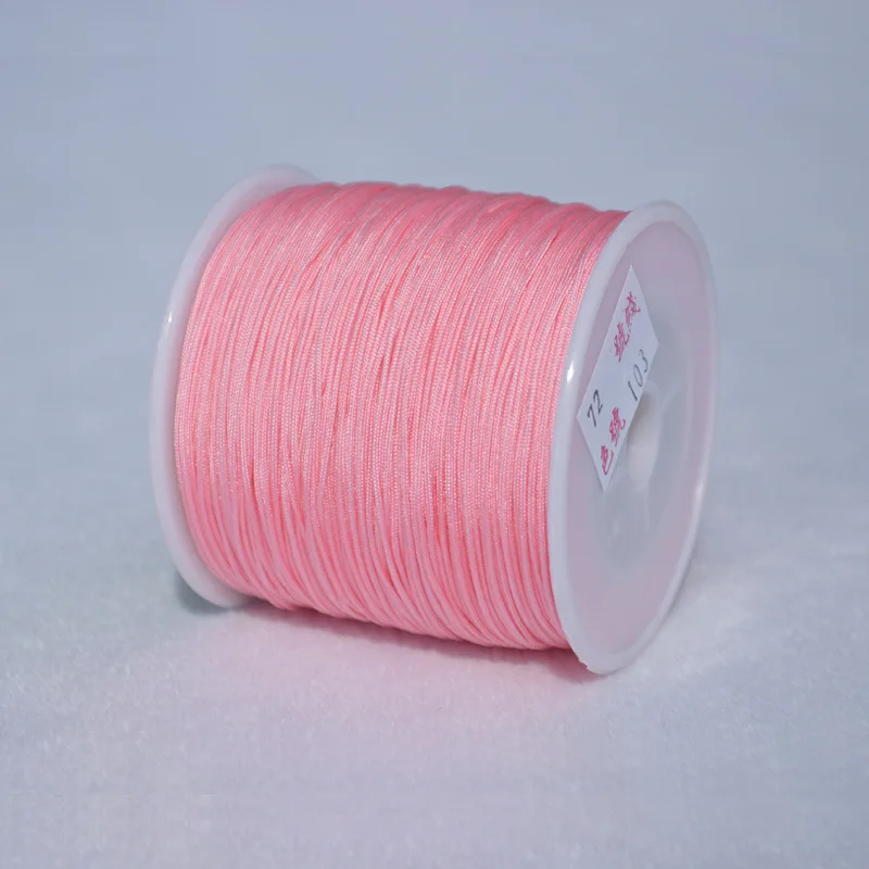 0,8/1,5 mm Nylon-Satin-Schnur, chinesischer Knoten, Rattenschwanz, Seidenschnur, Faden für DIY-Armband, Halskette, Schmuck, Kumihimo, Basteln – Detail 6