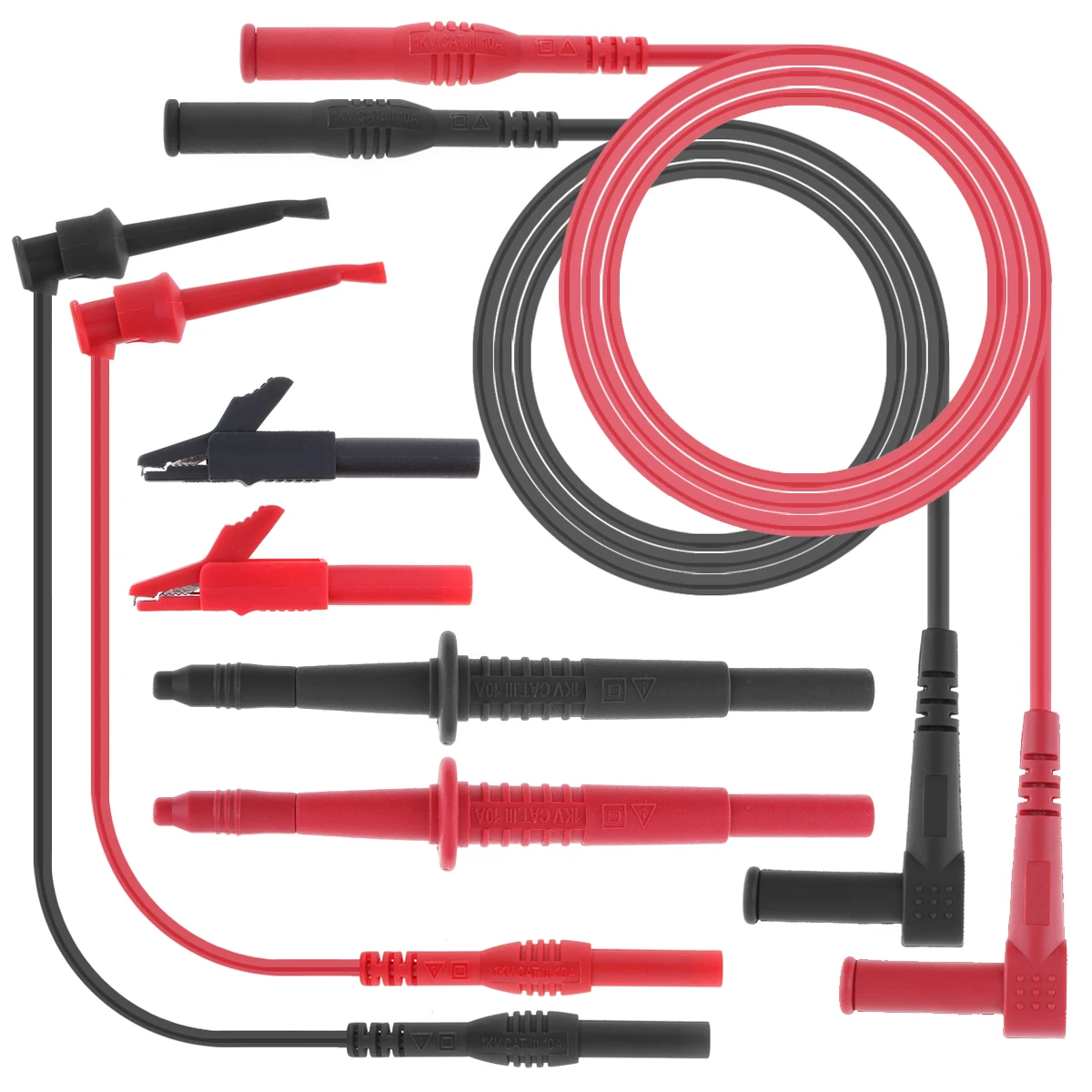 

Universal 8 in 1 90CM Multimeter Test Leads Cable Digital Measuring Probes Pen Tester Wire Tips with Alligator Clips Probe Hook