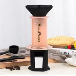 Portable Yuropress French Press & Espresso Coffee Maker with Reusable Filter and Dripper Accessories (Pink)