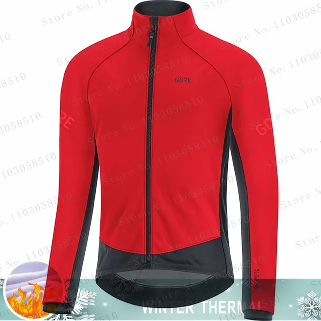 Veste d'hiver polaire thermique vêtements de vélo veste de cyclisme pour hommes laine chaude à manches longues vêtements de vélo de cyclisme veste de sport 1