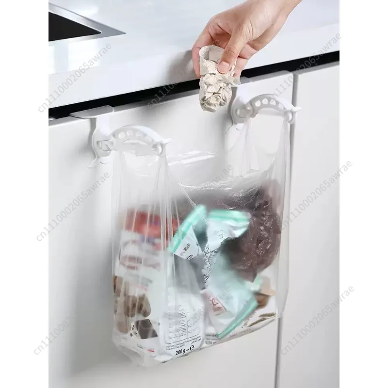 캐비닛 도어 쓰레기봉투 걸이 심플 주방 쓰레기통 벽걸이 비닐봉투 지지대 선반 걸이형 쓰레기걸이