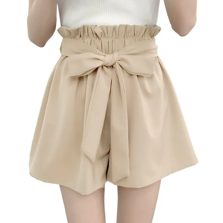 Female Shorts Summer Women Shorts High Waist Loose Chiffon Shorts - 5
