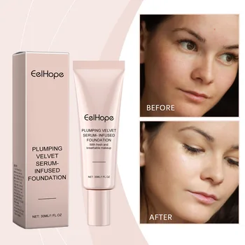 30ml Liquid Foundation Skin Moisturizing Concealer Isolation Coverage Whitening Cream