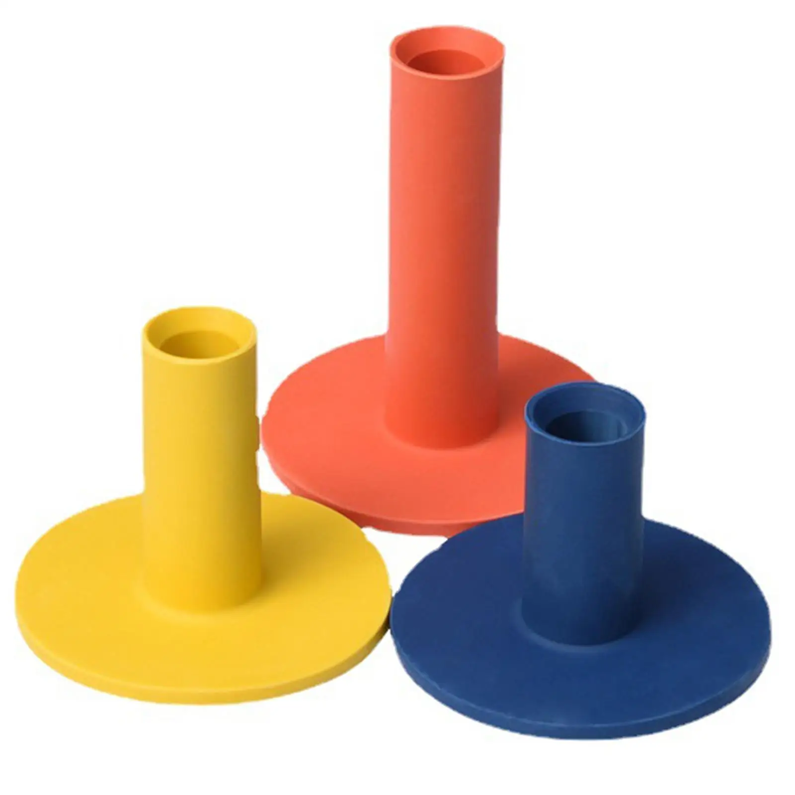 3x Rubber Golf Tee Park Tee Round Hole Elastic Long Distance Stable Golf