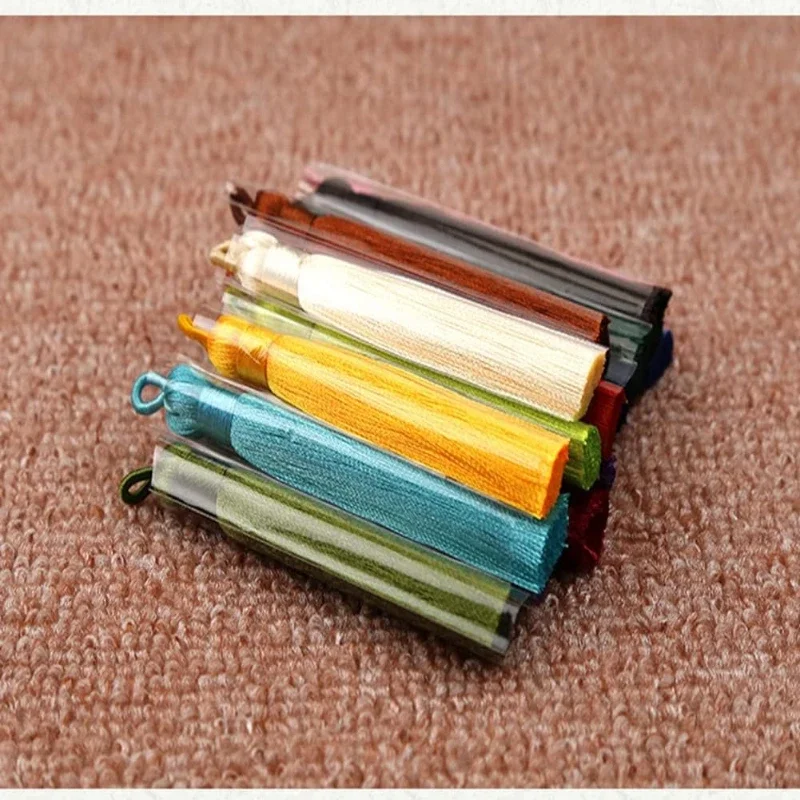 Mibrow 다채로운 코튼 실크 술 프린지, 쥬얼리 제작, 귀걸이 펜던트 술 프린지, DIY 쥬얼리 액세서리, 2 개 5 개/팩