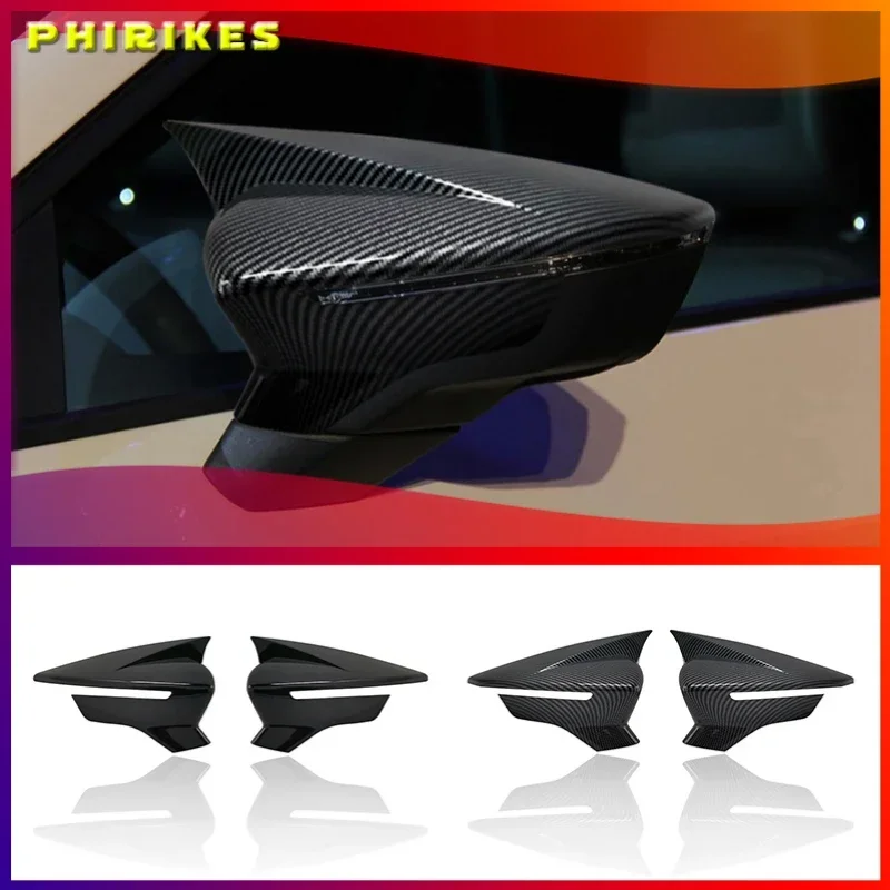 

SEAT LEON 5F/MK3 2 PCS PIANO BLACK COLOR MIRROR COVER 2012-2021 MODEL YEAR BREAK CAR ACCESSORY NEW SEASON DESIGN ÇERÇEVE