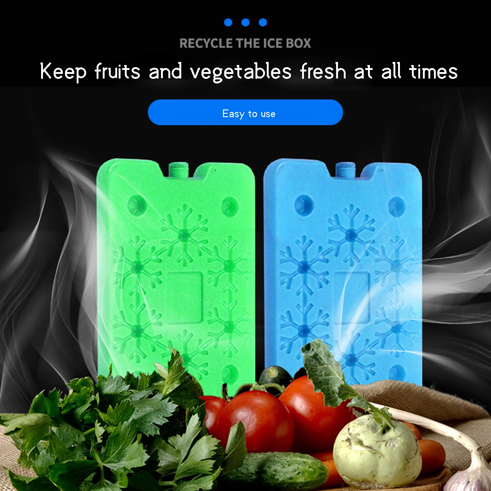 Fresh Food Storage Ice Pack Freezer Box Heavy Duty Quick Cooling Ice Packs for Office School Outdoor Camping