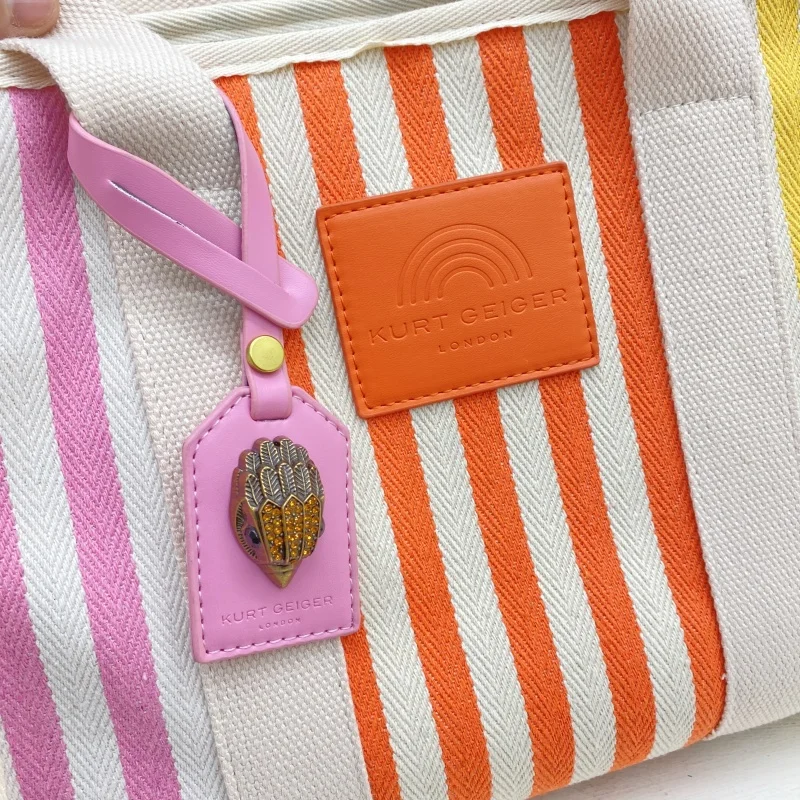 Kurt Geiger Canvas Tote Bag Large Capacity Handbag Luxury Designer Brands Bags Women's Shoulder Bag Fashion Trend Purse 2024 New