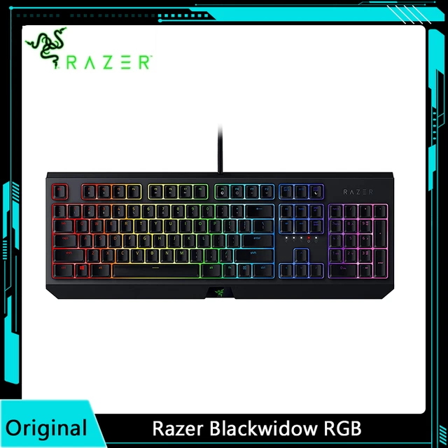 Razer BlackWidow Wired Mechanical Gaming Keyboard for PC, Chroma RGB  Lighting, Black 