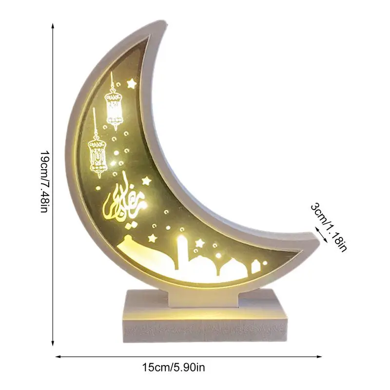 Moon Lamp For Bedroom Decorative Floor Lamp Wooden Ramadhan Decorations Lights LED Night Light Decorative Table Lamp Desktop