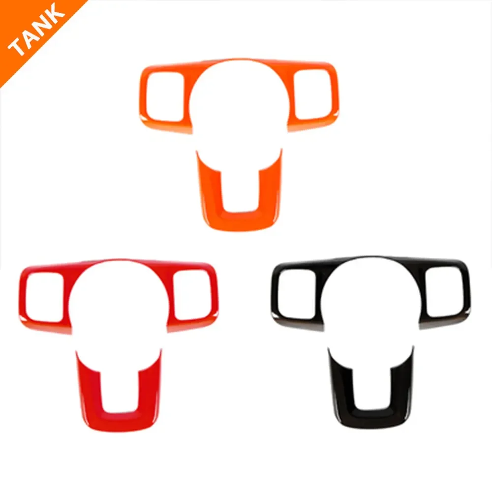 

Carbon Red Black Look Trim Car Steering Wheel Cover Switch Sticker Frame Garnish Cover For GWM Great Wall Tank 300 2022-2023