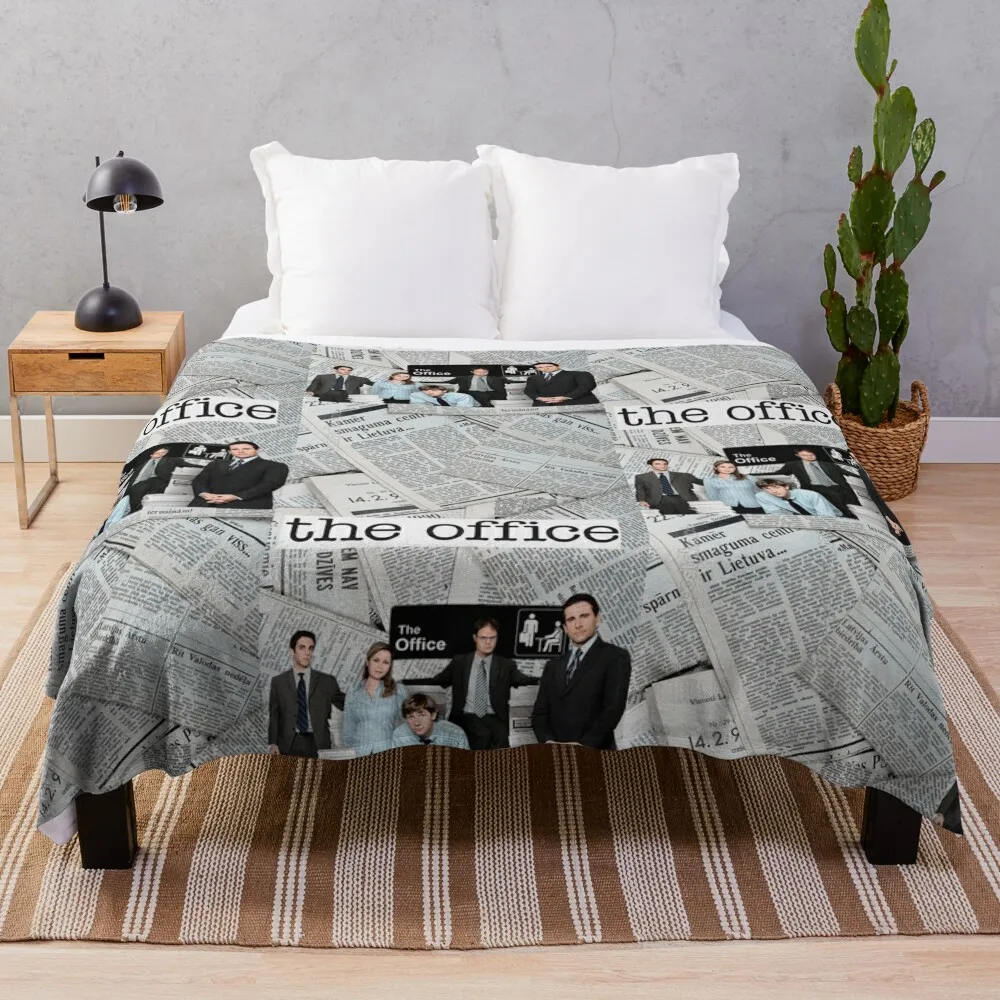 

The Office Dunder Mifflin Paper Co. Throw Blanket Sofa Quilt Dorm Room Essentials Flannel Blanket