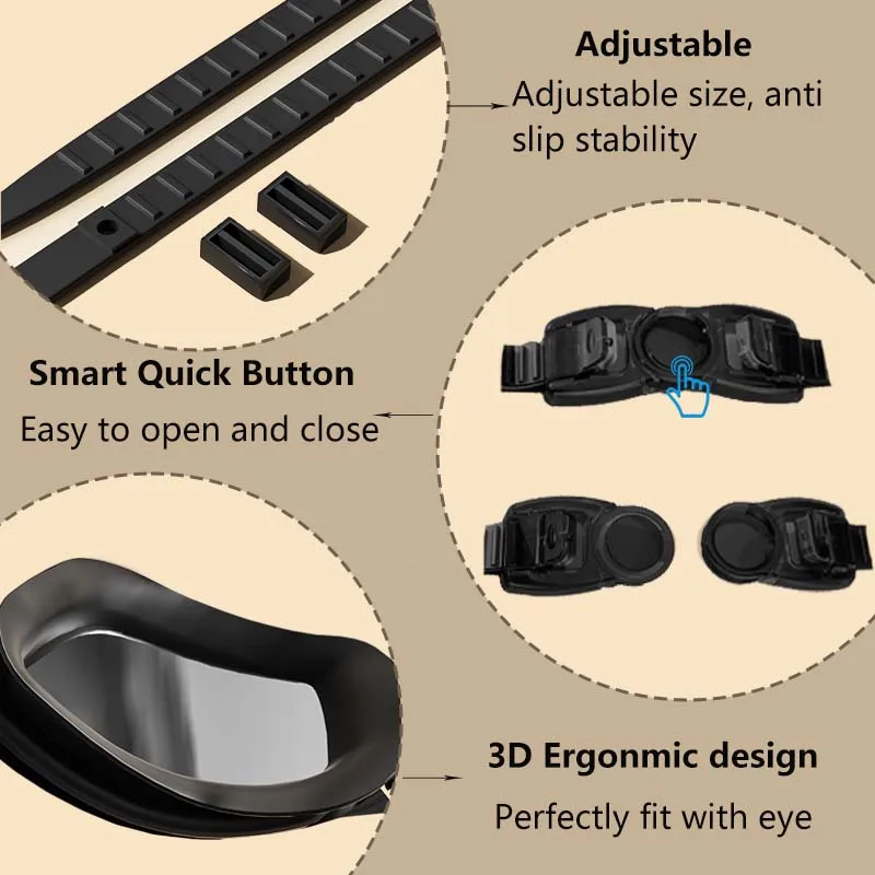 New Swimming Goggles Anti-fog Waterproof UV Protection Professional Adults Swim Goggles Men and Women 6