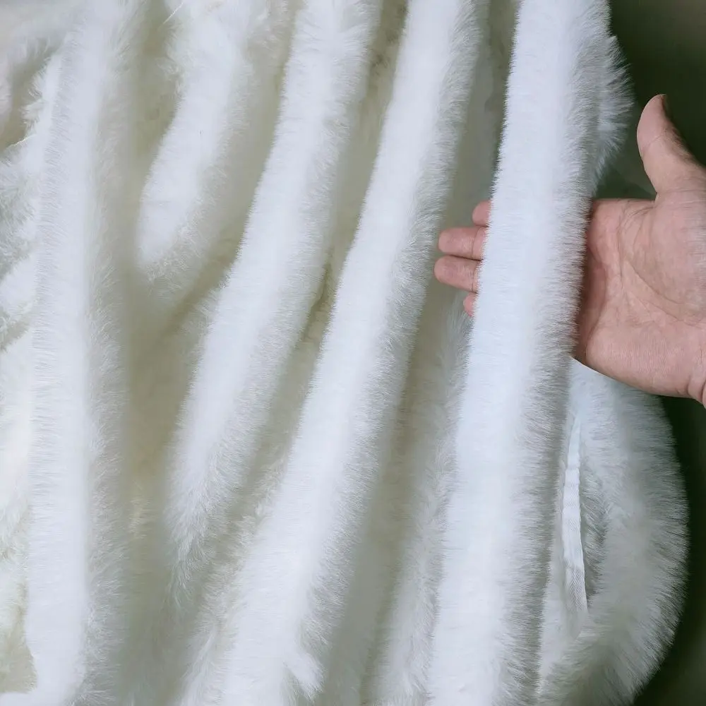 Description Picture 2 of item1M Faux Fur Ribbon Tape Stage Costume Handmade Wool Tops Fluffy Trim DIY Apparel Sewing Cuff Plush Strip