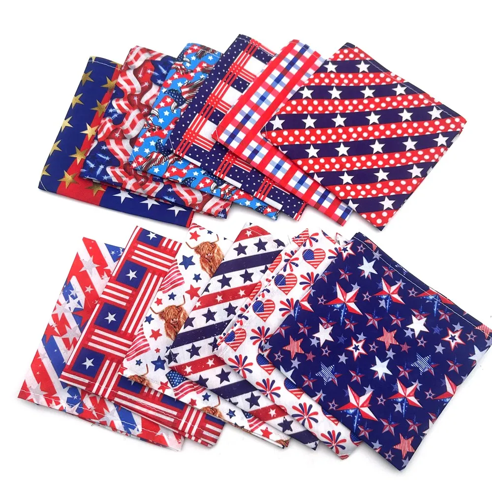 50Pcs Pet Dog Bows Pet Cat Dog Pet Bow Tie Bandana 4th of July Small Dog Grooming Accessories Large Dog Holiday Supplies 4