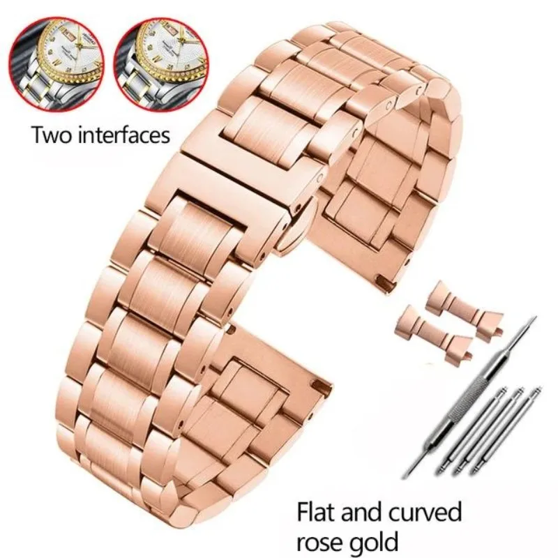 Cinturino Orologio Acciaio Inox 316L | Universale 14-22 Mm Con Estremità Curve | Regolabile Con Attrezzi Inclusi - 2