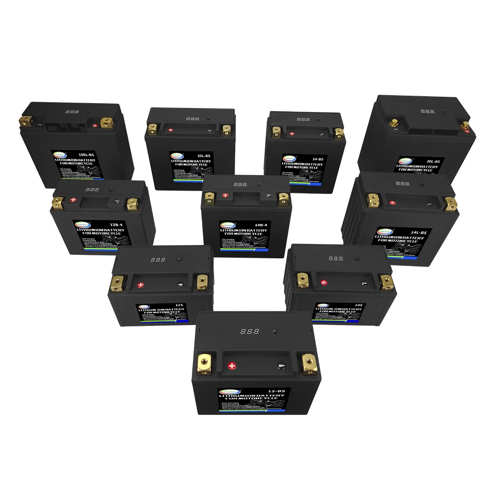 12V Motorcycle Car Battery LiFePO4 4Ah 7AH 9Ah Lithium Phosphate Ion