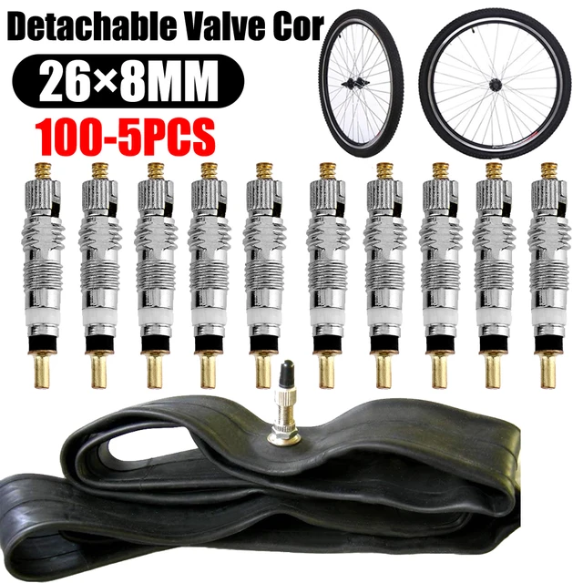 เครื่องมือถอดแกนวาล์วอเนกประสงค์ 100-1 ชิ้น แบบปากสวยงาม สำหรับถอดยางแบบฝรั่งเศส หัวคู่ สำหรับซ่อมและถอดยาง 1