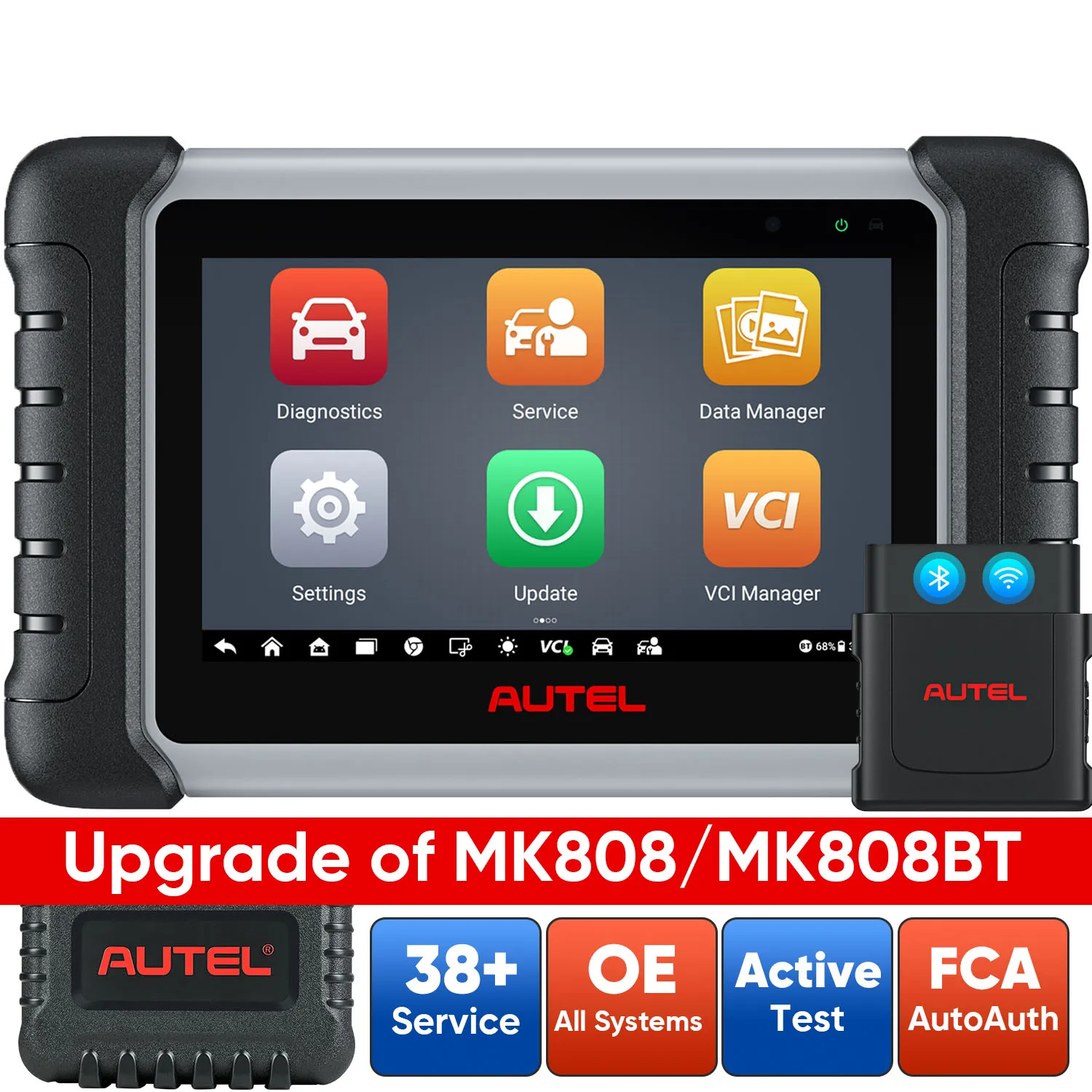 Autel Maxicom Mk808bt Pro Obd2 Scanner Code Reader Car All System  Diagnostic Scan Tool Active Test Pk Autel Mk808s Mx808 - Diagnostic Tools -  AliExpress
