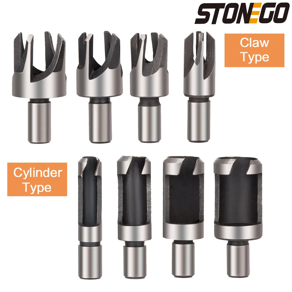 STONEGO Wood Plug Cutter Drill Cutting Tool Drill Bit Set Straight And Tapered Taper 6mm 10mm 13mm 16mm Woodworking Cor