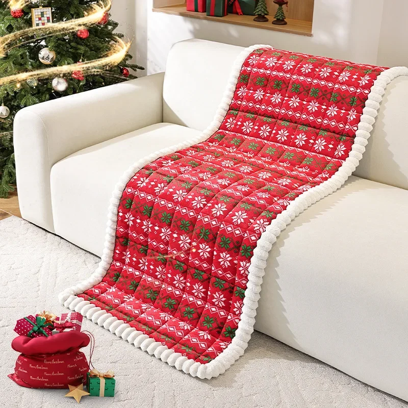 Christmas Plush Sofa Mat 3