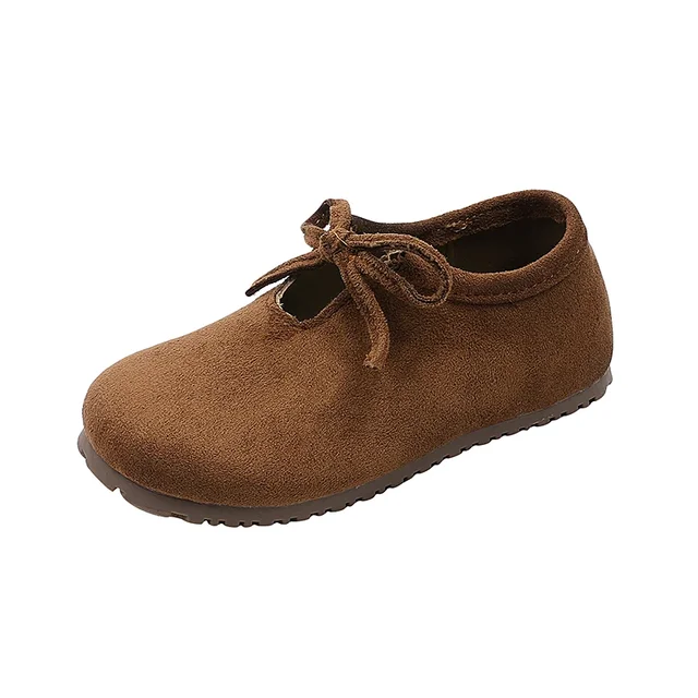 الأطفال المتسكعون الضحلة Bowknot الفتيات حذاء مسطح موضة الصغار تنوعا الأخفاف ربيع الخريف السببية الاطفال حذاء من الجلد 5