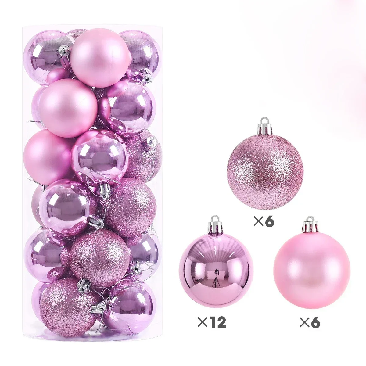 thumbnail image 1 of 24 piezas de 6 cm de bolas de Navidad para Año Nuevo 2025, adornos colgantes para árbol de Navidad, colgantes para decoración de fiestas en el hogar, decoración navideña, 1 of 5