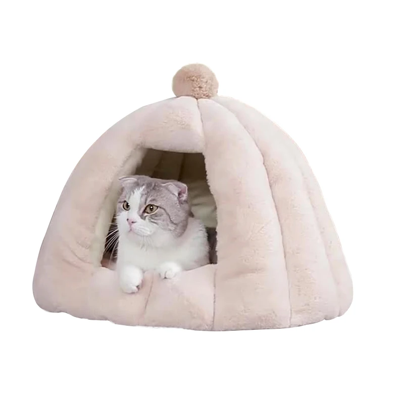 Pet Tent Soft Bed for Dog Cat Deep Sleep Round Kennel Semi Enclosed