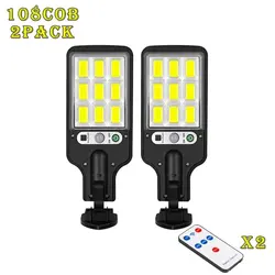 Solar-Powered Outdoor LED Security Lights with Motion Sensor and Adjustable Modes (108COB 2pcak)